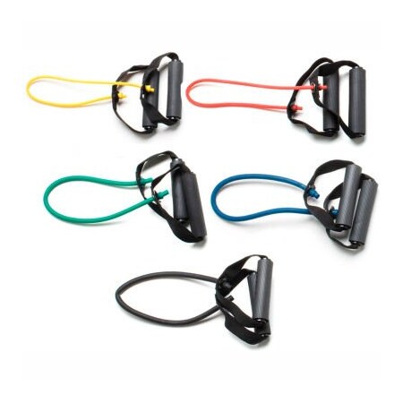 Fabrication Enterprises CanDo Exercise Tubing with Handles, 18", 5 Color Set 1333045